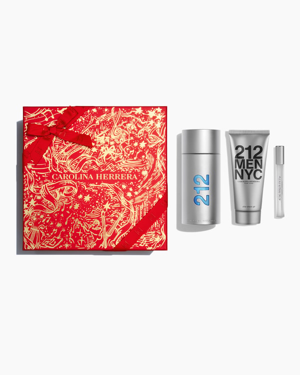 212 NYC Men 100ml Eau de Toilette, 100ml After Shave Gel and 10ml Megaspritzer