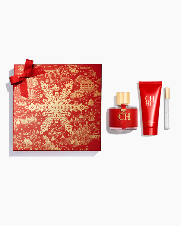 CH 100ml Eau de Toilette, 100ml Body Lotion and 10ml Megaspritzer