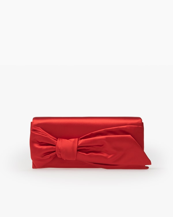 Karlita Satin Clutch with Bow