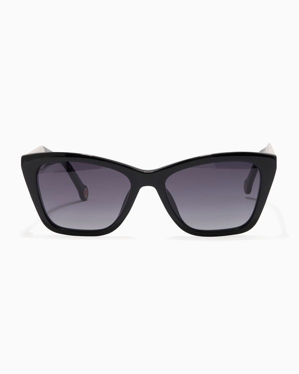 Rectangular-Frame Sunglasses with Contrast Temples