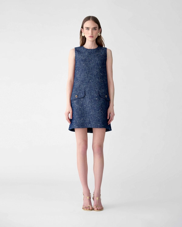 Lurex Tweed Mini Dress