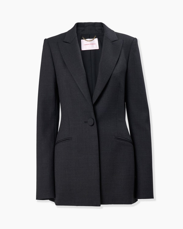 Peak Lapel Wool Jacket