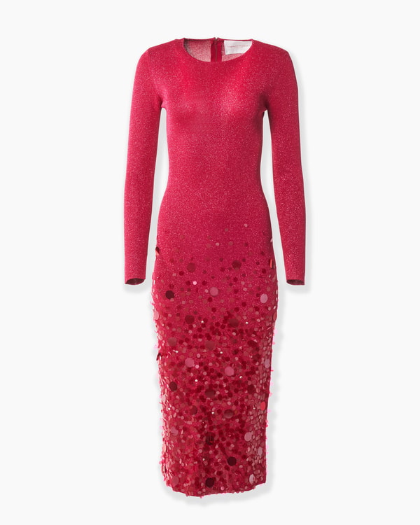 Lurex Midi Dress with Paillettes