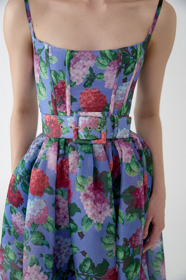 Hydrangea Print Icon Belt
