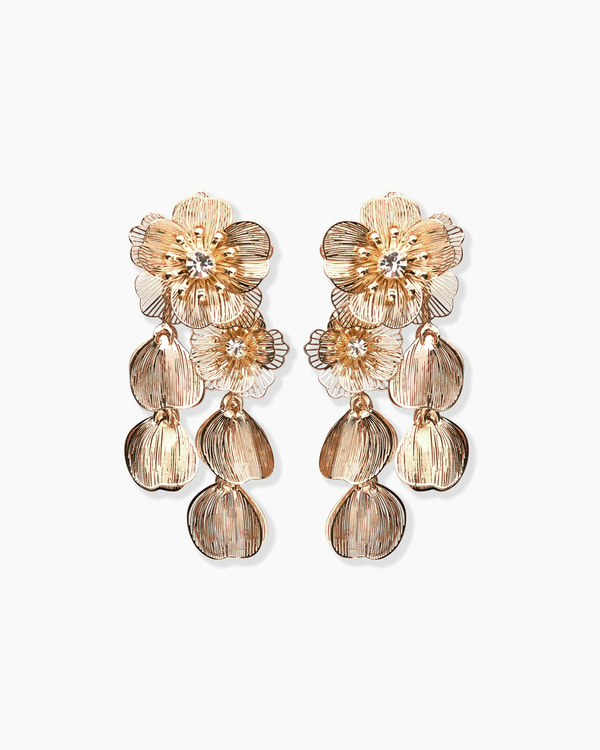 Gold Flower Earrings
