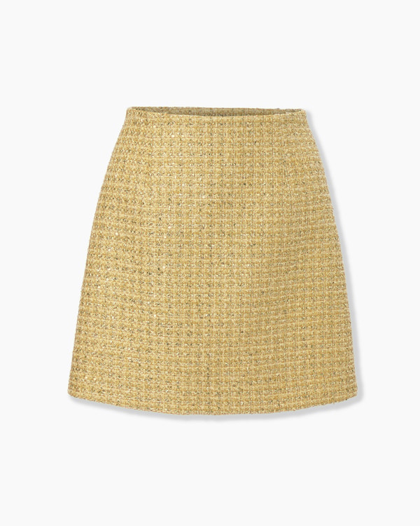 Lurex Tweed Mini Skirt
