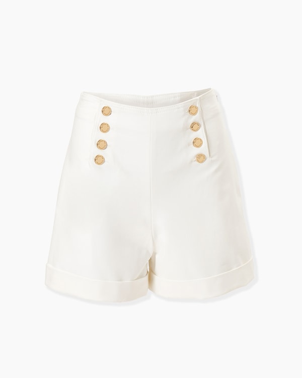 High-Waisted Wide-Leg Shorts