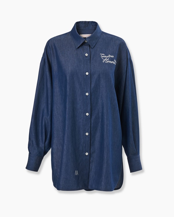 Carolina Herrera x Miron Crosby Chambray Blouse