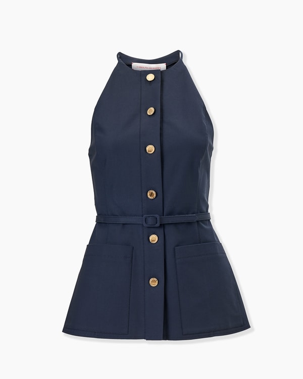 Button-Front Top