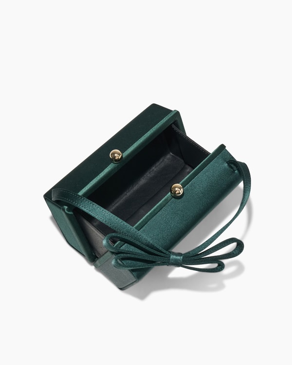 Mimi Bow Satin Top Handle Bag