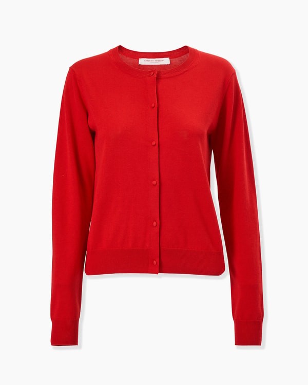 Cardigan Carolina Herrera Moutarde/jaune Avec Nœud - Taille M, Coton, Occasion Très Bon état