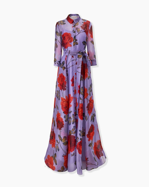 green emerald velvet dress Carolina Herrera Square Neck Gown main image 1