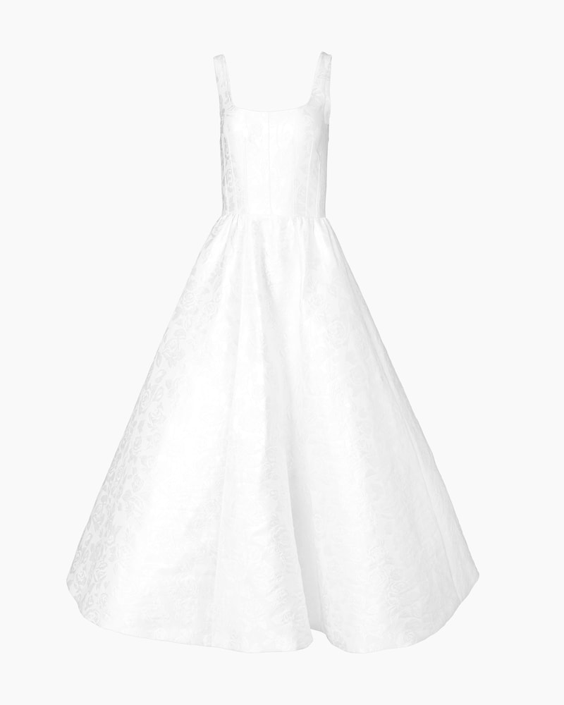 Rose Jacquard Full Midi Dress