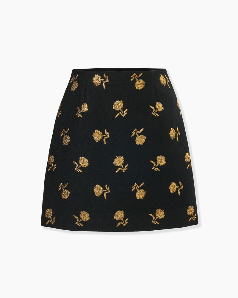 Carnation Jacquard Mini Skirt