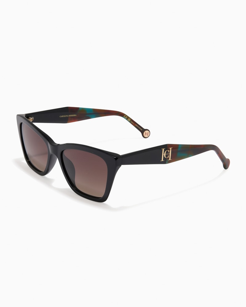 Rectangular-Frame Sunglasses with Contrast Temples