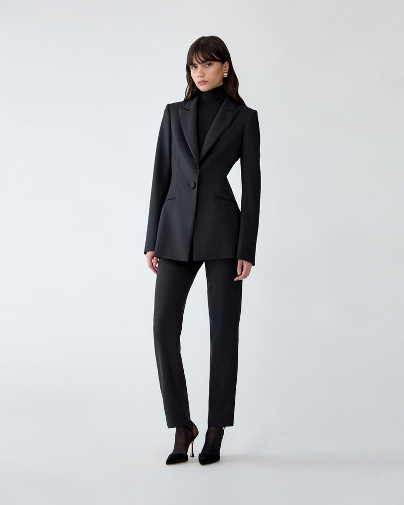 Peak Lapel Wool Jacket