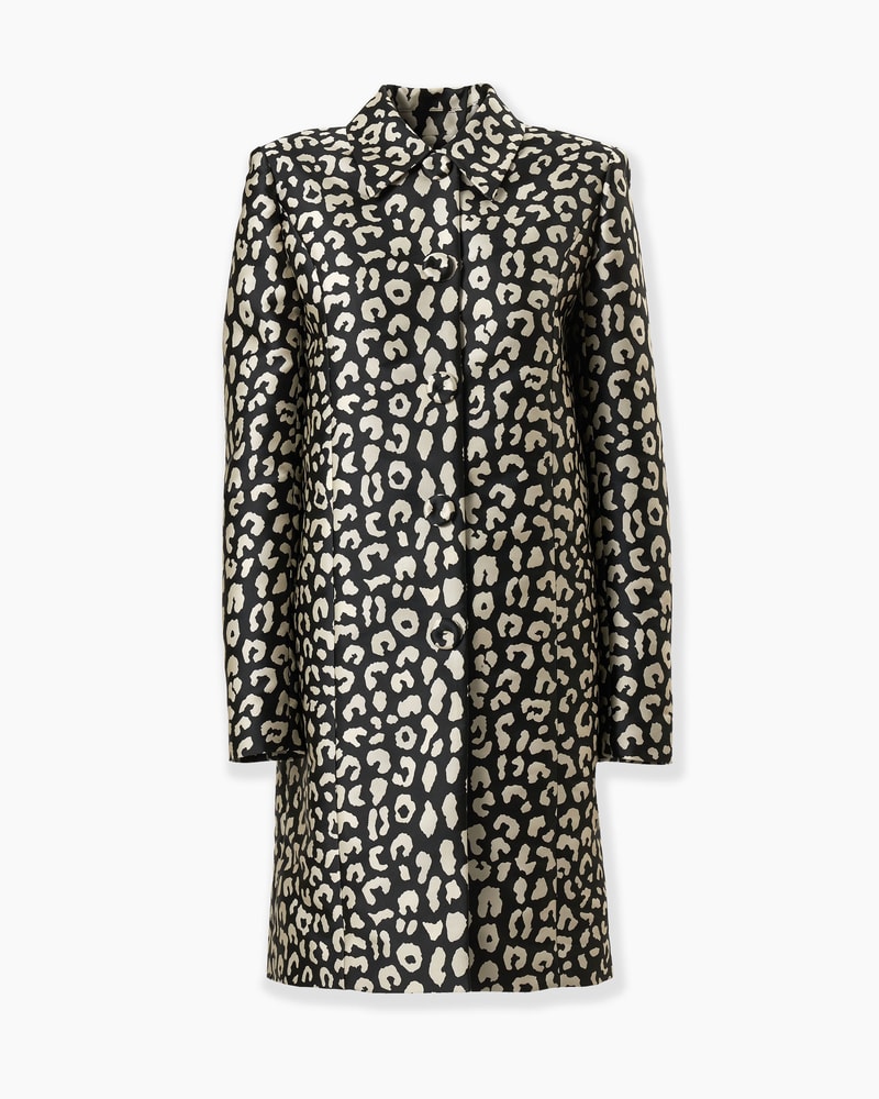 Leopard Spot Jacquard Coat