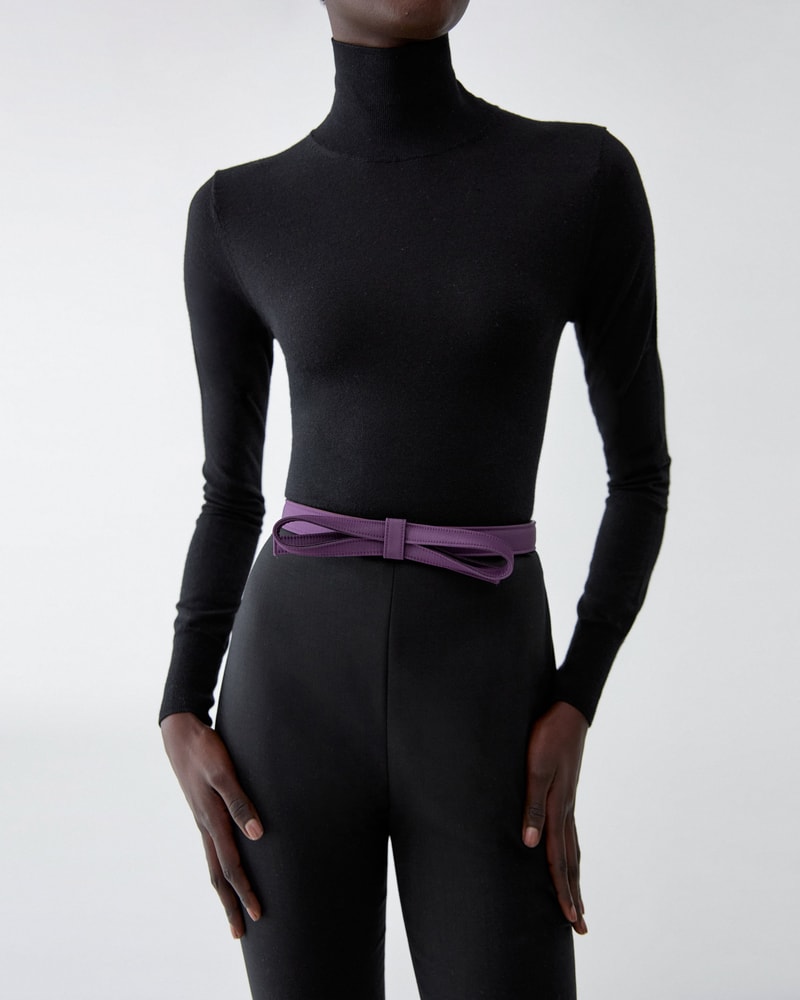 Silk Faille Bow Belt