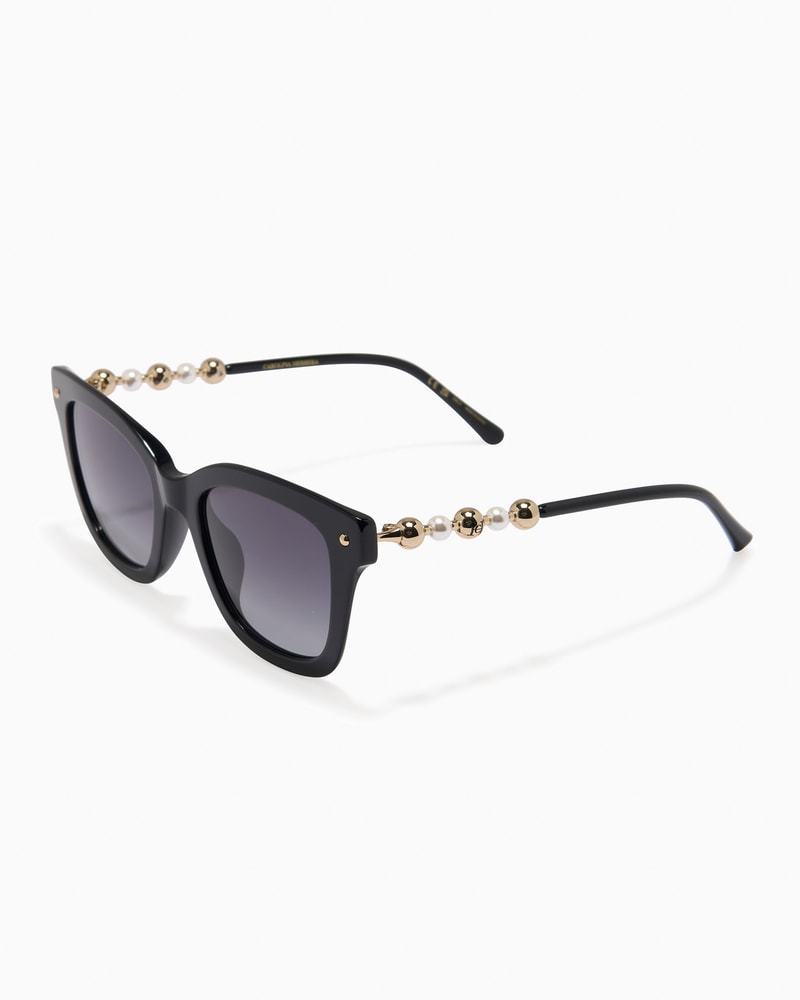 Pearl-Embellished Square-Frame Sunglasses
