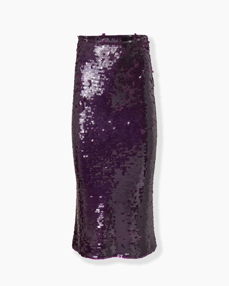 Sequined Merino Pencil Skirt