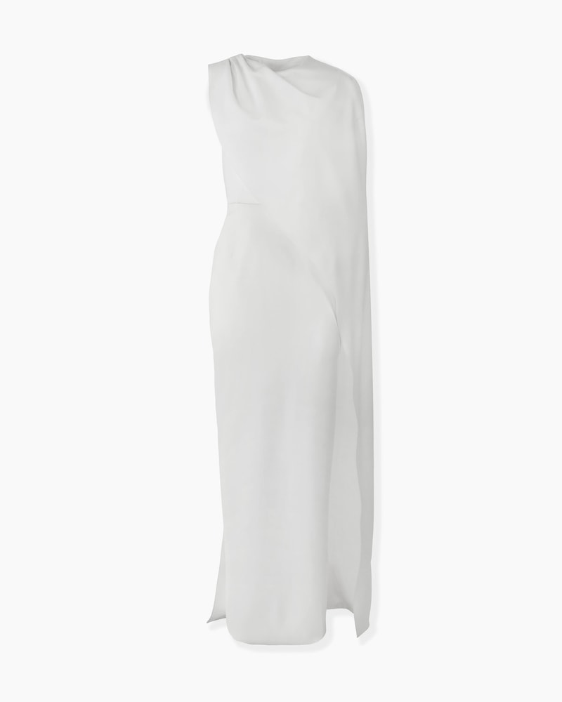 One-Shoulder Draped Gown