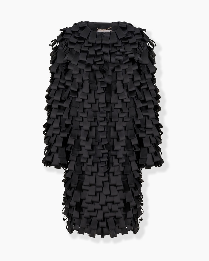 Loop-Embroidered Organza Coat