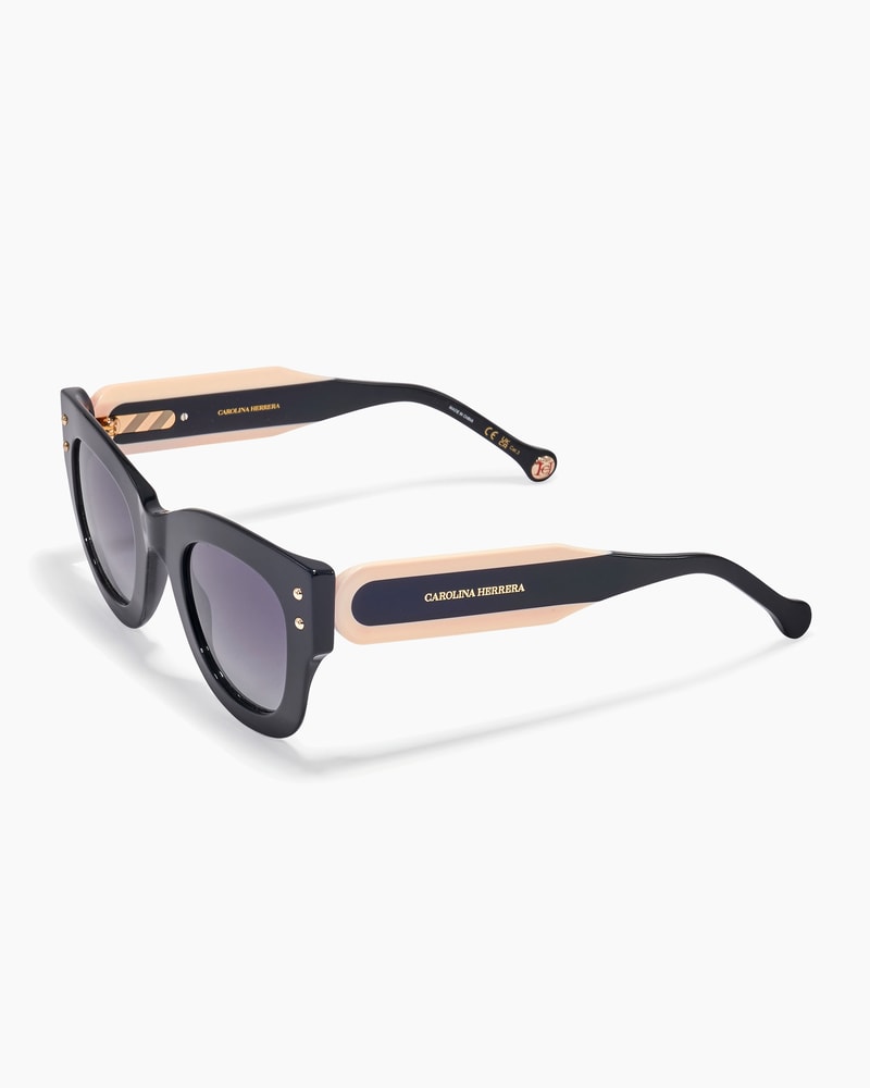 Round Frame Sunglasses With Contrast Temples