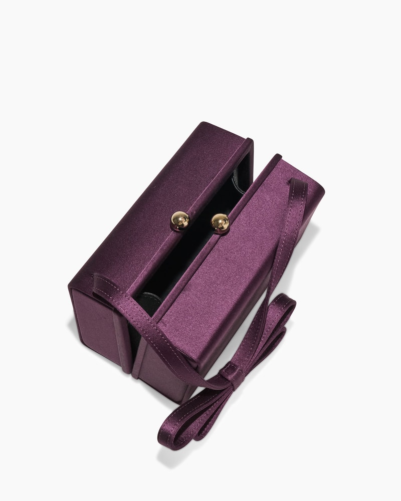 Mimi Bow Satin Top Handle Bag