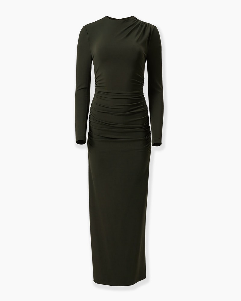 Ruched Jersey Column Dress
