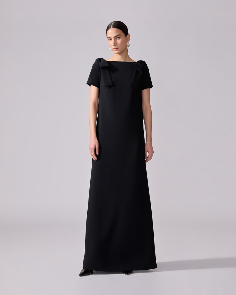 Column Gown with Bows