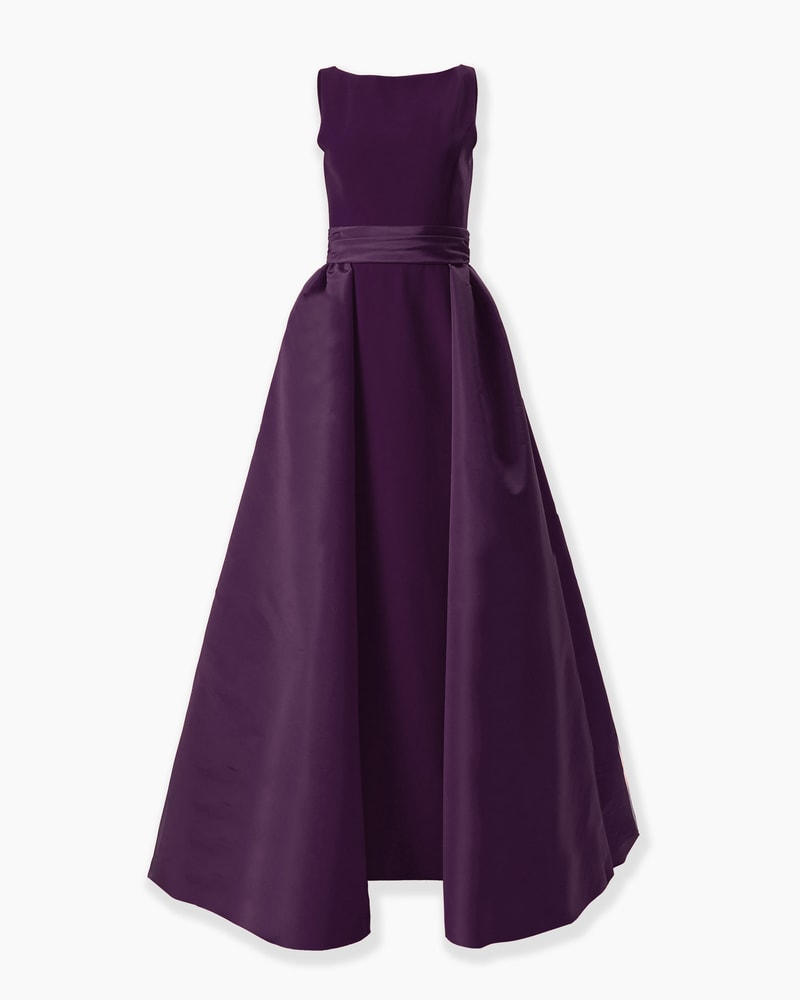 Column Gown with Overskirt