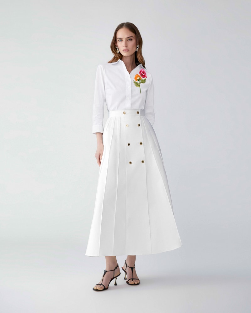 Floral-Embroidered Icon Shirt