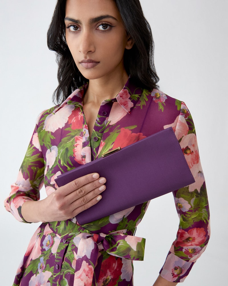 Pats Silk Faille Clutch