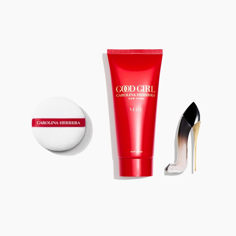 pouch, bodylotion and miniature