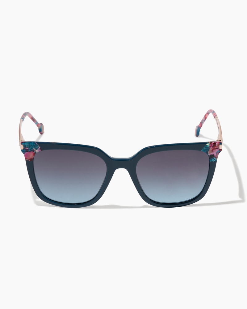 Square Frame Sunglasses with Contrast Detail
