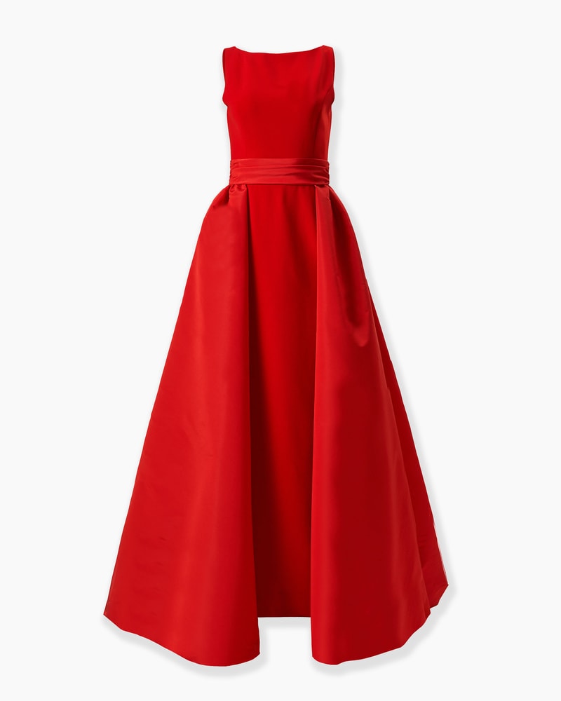 Column Gown with Overskirt