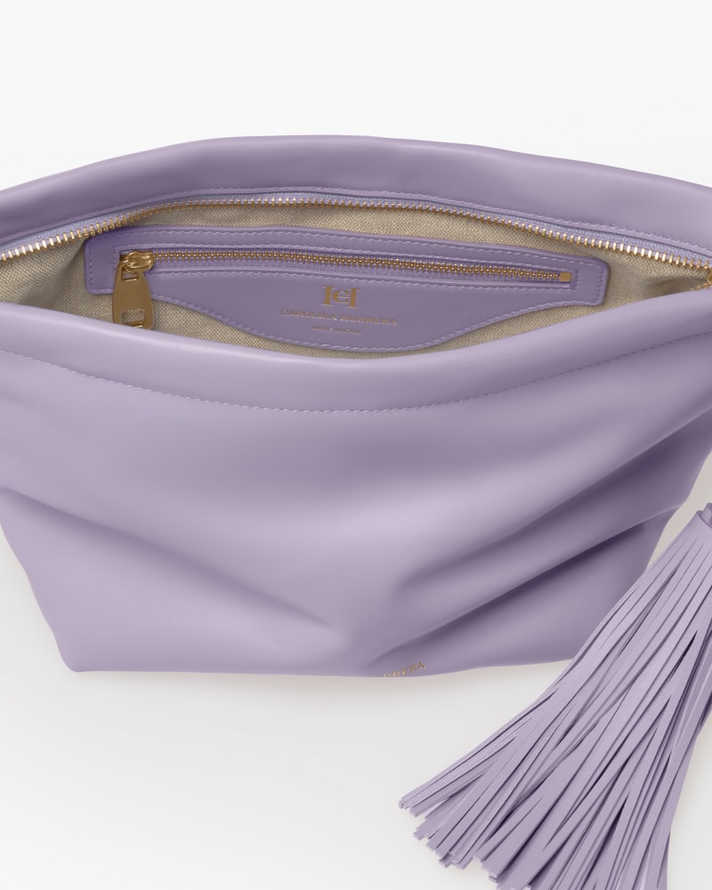 Pia Leather Clutch with Tassel