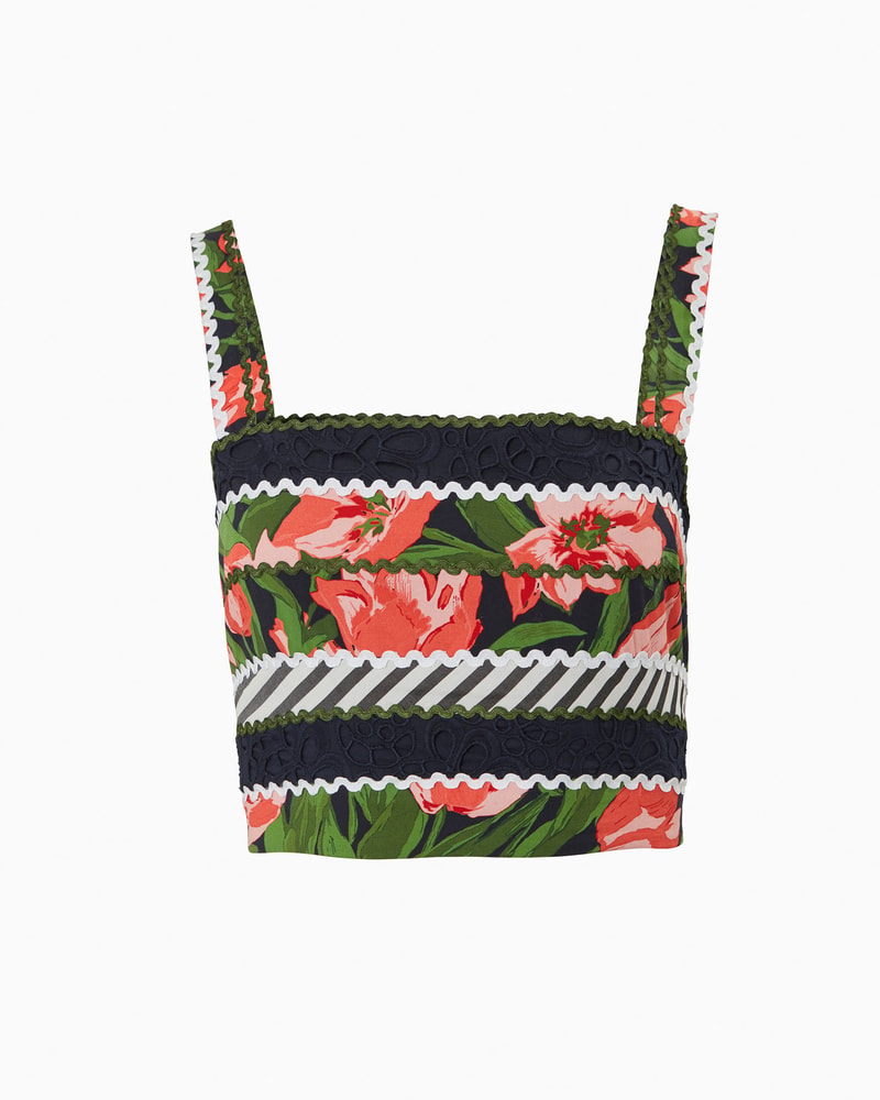 Patchwork Stripe Cropped Top