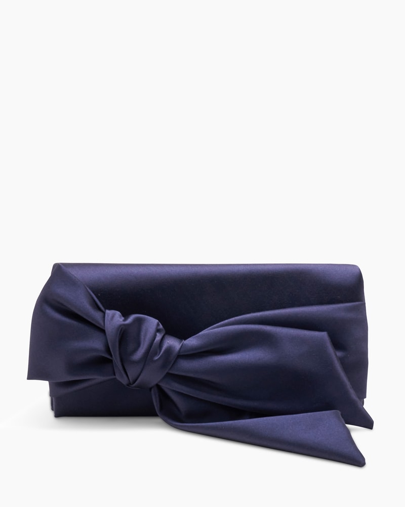 Karlita Satin Clutch with Bow