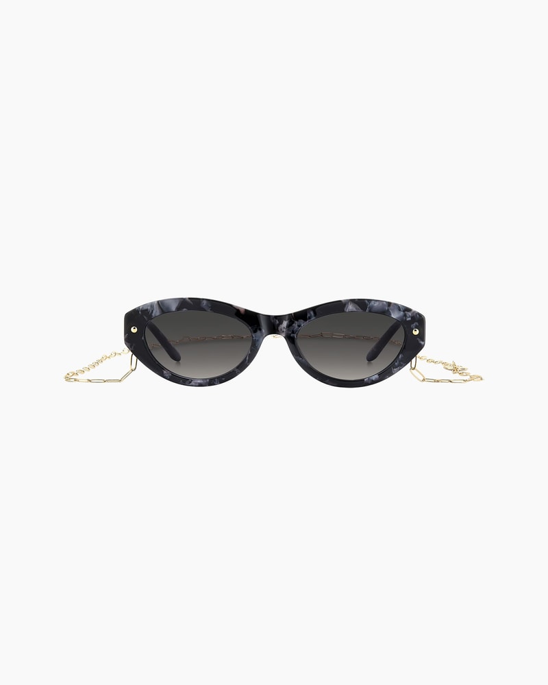 Cat-Eye Sunglasses With Chain
