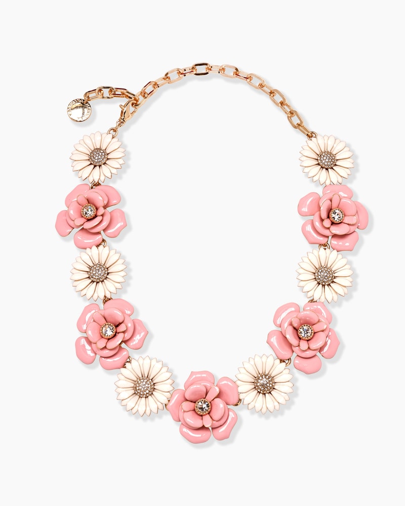 Enamel Mixed Flower Necklace
