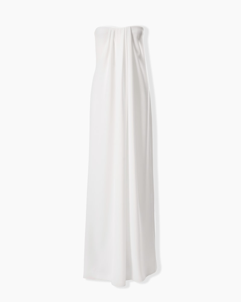 Strapless Draped Front Gown