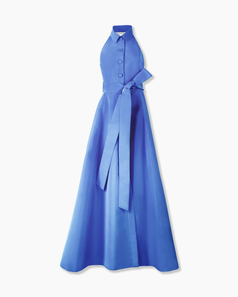 Halterneck Gown With Sash