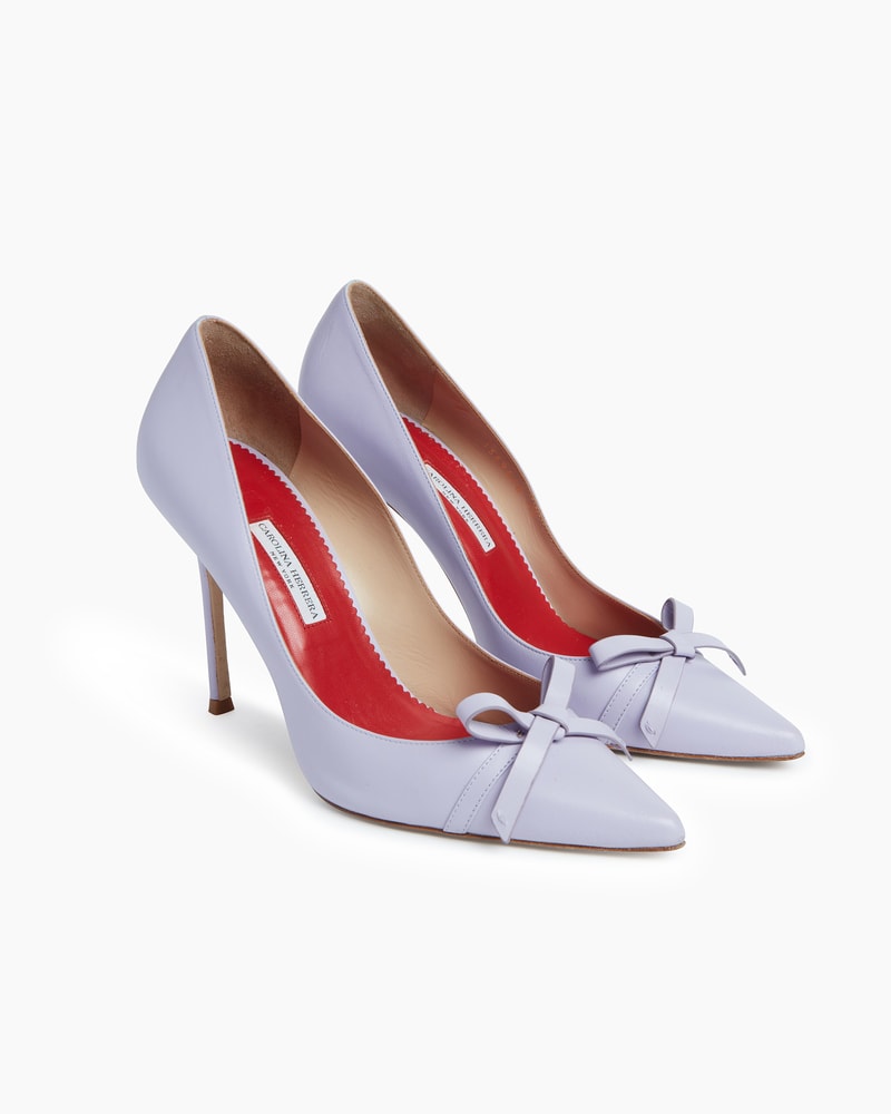 Leather Pump with Bow
