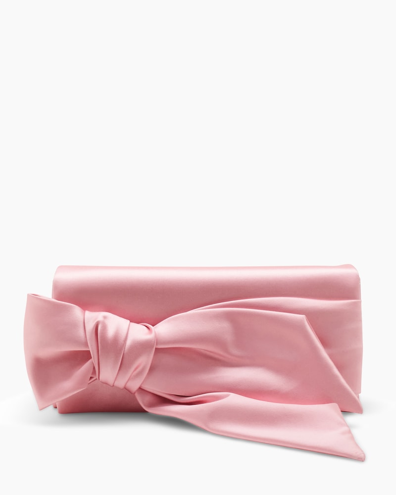Karlita Satin Clutch with Bow
