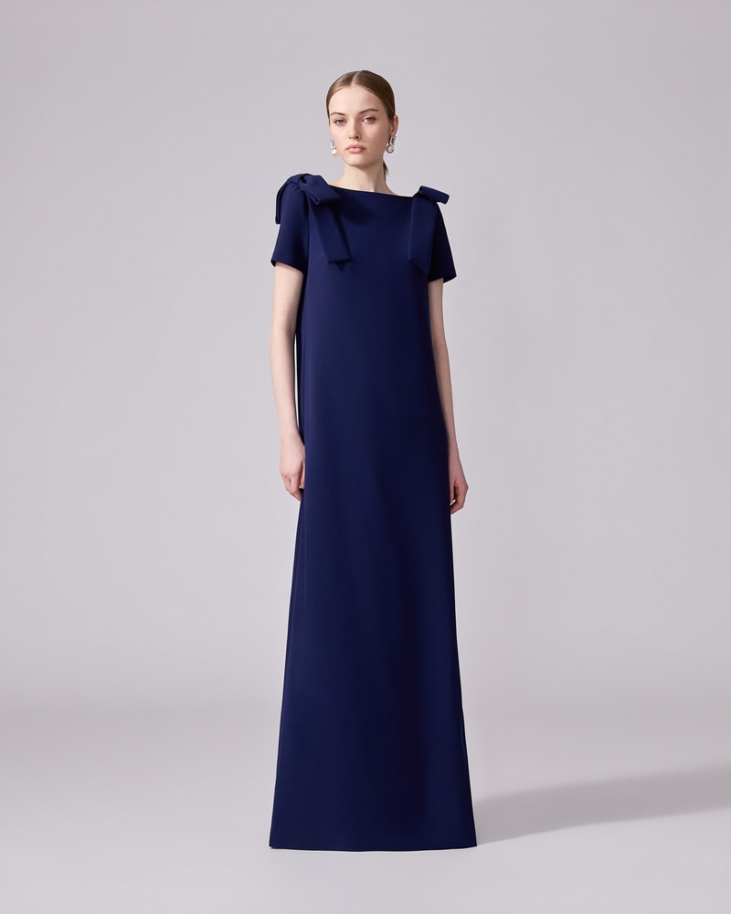 Column Gown with Bows