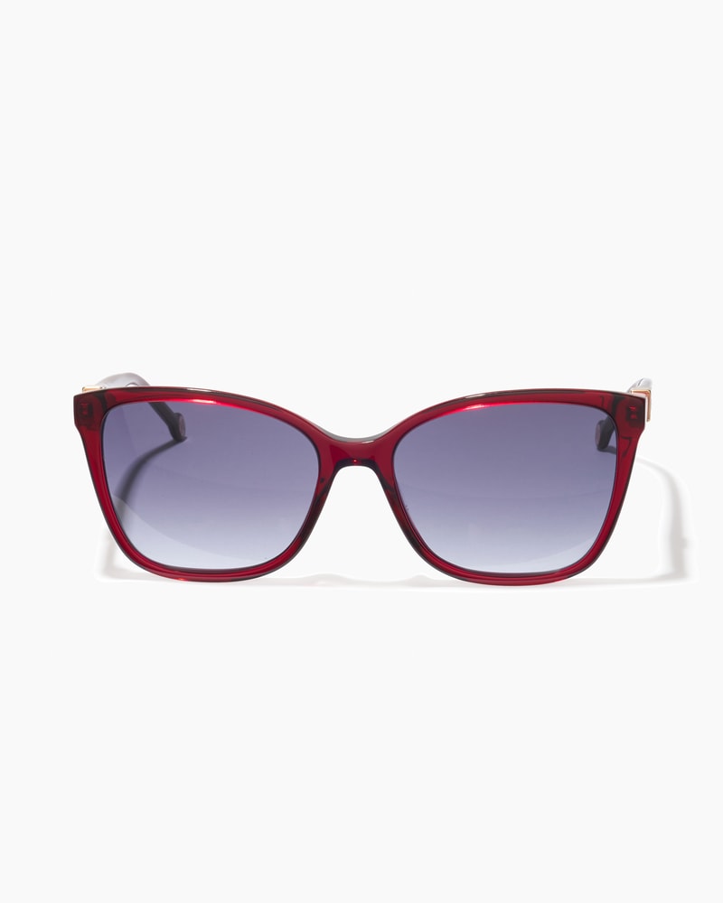 Rectangular Sunglasses With Checkerboard Detail