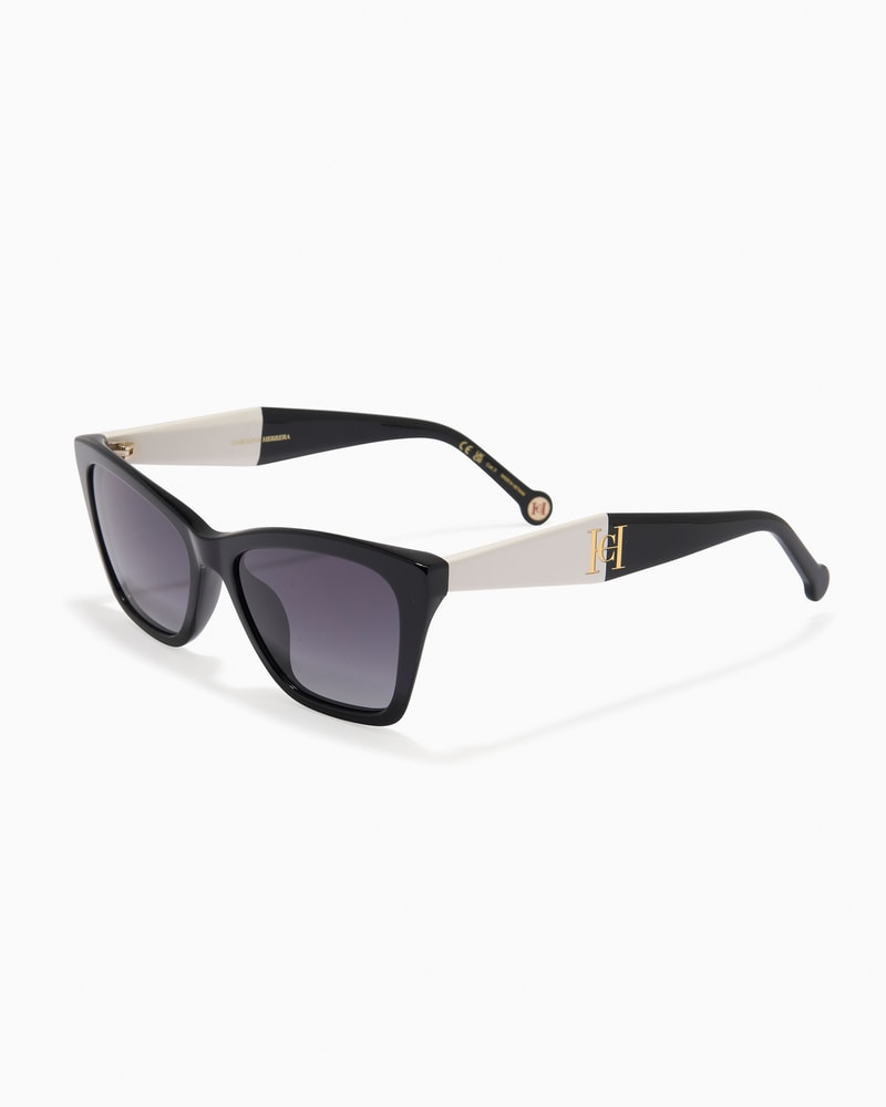 Rectangular-Frame Sunglasses with Contrast Temples