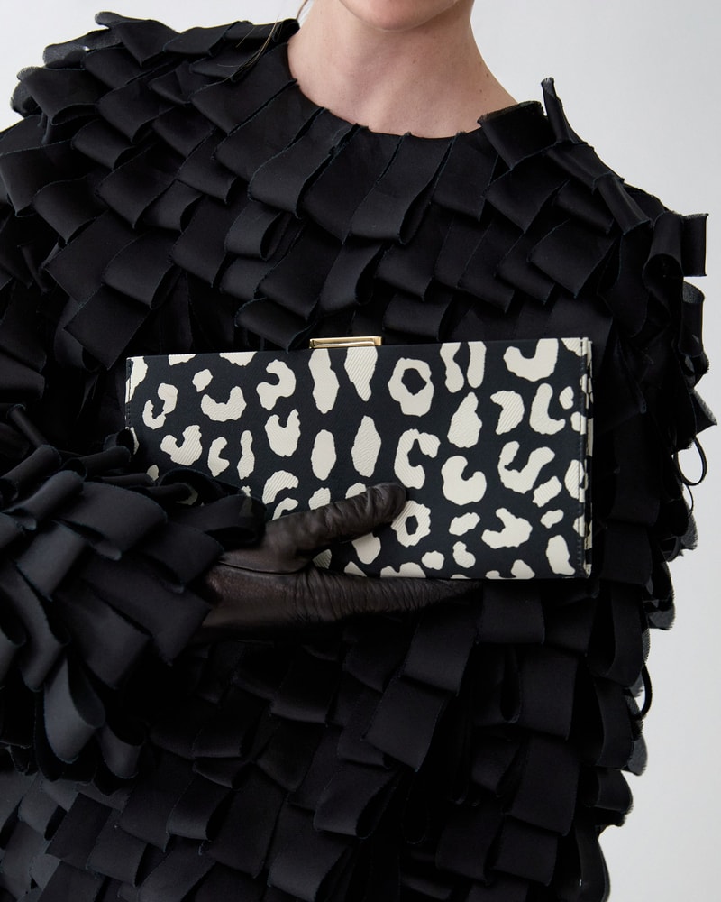 Pats Leopard Jacquard Clutch