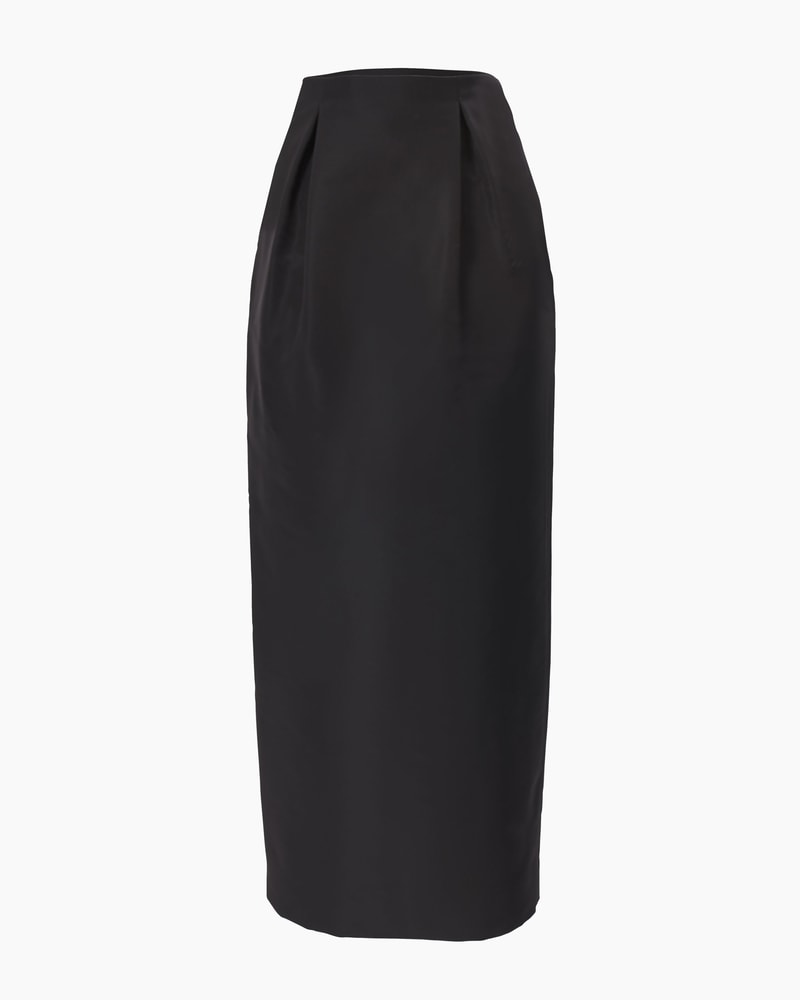 Midi Pencil Skirt With Pleats